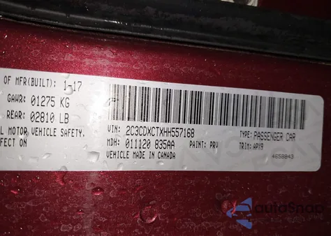 2017 Dodge Charger R/T Rwd z USA, uszkodzony, nr VIN 2C3CDXCTXHH557168